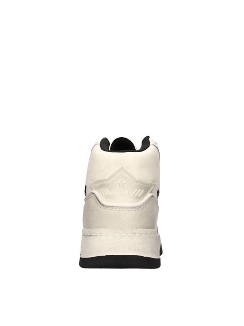 BONO model high sneakers in leather ASH | BONO TUMBLED LEATHER-ROUNDER GLITTERBIANCO-NERO-ARGENTO